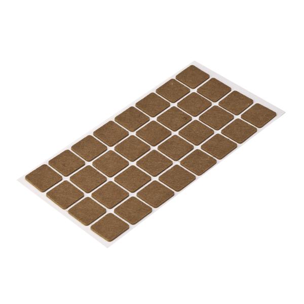 Подпятник войлочный 2,5х2,5 см коричневый (32шт) Турция Арт.93722