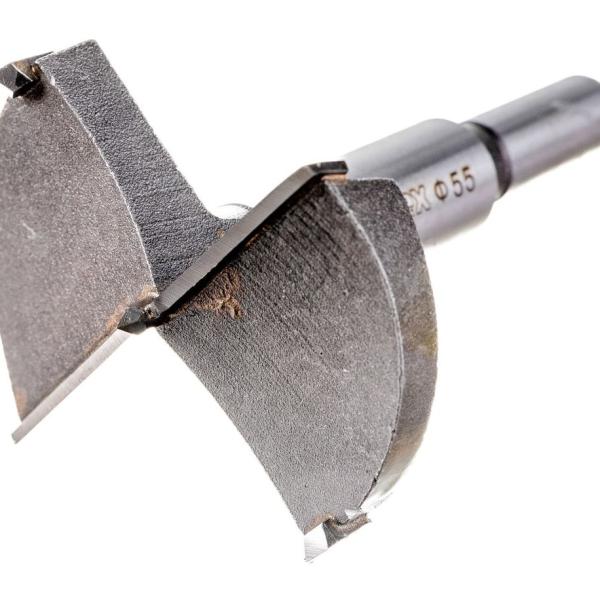 Сверло 55 мм, Форстнера по дереву, цилиндрический хвостовик Сибртех 704855